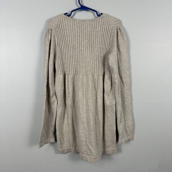 Hanna Andersson Sweater Dress Smocked Size 140 cm 10 Tan Long Sleeve - Picture 4 of 4
